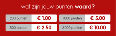 Wat zijn jouw punten waard?